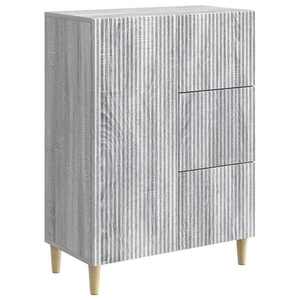vidaXL Bufet cu sertar Sonoma gri 66 x 34, 5 x 90 cm Lemn prelucrat imagine
