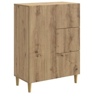 vidaXL Bufet Stejar Artizanal 66 x 34, 5 x 90 cm Lemn prelucrat imagine