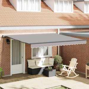 vidaXL Cortina Retractabilă Gri deschis 400 × 350 cm Poliester și oțel imagine