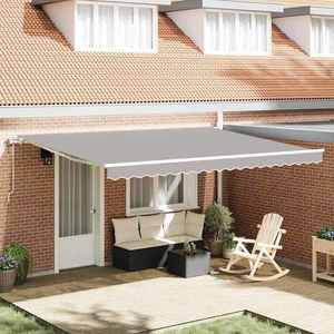 vidaXL Cort electric retractabil Gri deschis 450 × 300 cm imagine