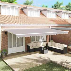 vidaXL Cort electric retractabil Gri deschis 600 × 300 cm imagine