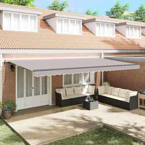 vidaXL Cortina Retractabilă Gri deschis 600 × 300 cm imagine