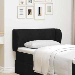 vidaXL Ureche pentru Tăblie Negru 40 x 23 x 6 cm Catifea imagine