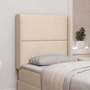 vidaXL Ureche pentru Tăblie Crem 80 x 16 x 4 cm țesătură imagine