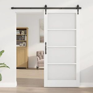 vidaXL Ușă de interior ORKDAL Alb pregătit 93 x 202 cm imagine