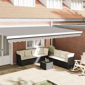 vidaXL Înlocuire pentru faldurile de awning Gri deschis 480 x 20 cm imagine