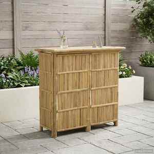 vidaXL Masă de bar exterioară natural 115 x 55 x 105 cm Bambus imagine
