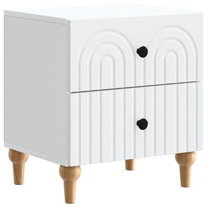 vidaXL Dulap de noapte cu sertar Alb 43 x 34, 5 x 48 cm Lemn prelucrat imagine