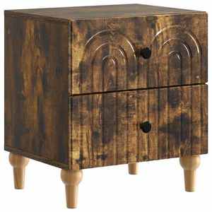 vidaXL Dulap de noapte Stejar fumuriu 43 x 34, 5 x 48 cm Lemn prelucrat imagine