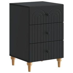vidaXL Dulap de noapte cu sertar Negru 43x 41 x 66, 5 cm Lemn prelucrat imagine