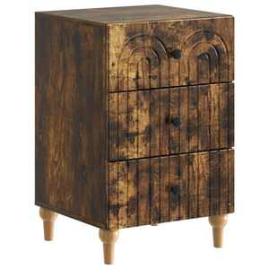 vidaXL Dulap de noapte Stejar fumuriu 43x 41 x 66, 5 cm Lemn prelucrat imagine