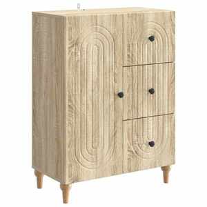 vidaXL Bufet cu sertar Stejar Sonoma 66 x 34, 5 x 90 cm Lemn prelucrat imagine