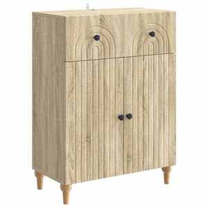 vidaXL Bufet cu sertar Stejar Sonoma 66 x 34, 5 x 90 cm Lemn prelucrat imagine