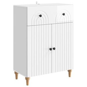 vidaXL Bufet Alb foarte lucios 66 x 34, 5 x 90 cm Lemn prelucrat imagine