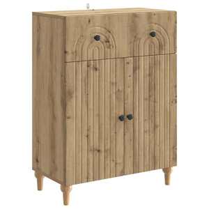 vidaXL Bufet Stejar Artizanal 66 x 34, 5 x 90 cm Lemn prelucrat imagine