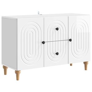 vidaXL Cabinet TV Alb foarte lucios 89 x 34, 5 x 60 cm Lemn prelucrat imagine