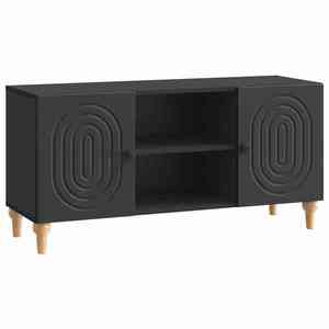vidaXL Cabinet TV Negru 102 x 34, 5 x 50 cm Lemn prelucrat imagine
