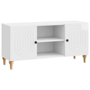vidaXL Cabinet TV Alb foarte lucios 102 x 34, 5 x 50 cm Lemn prelucrat imagine