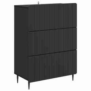 vidaXL Dulap cu sertare Negru 66 x 34, 5 x 92 cm Lemn prelucrat imagine