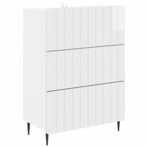vidaXL Dulap cu sertare Alb foarte lucios 66 x 34, 5 x 92 cm imagine