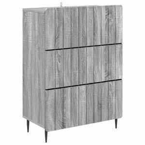 vidaXL Dulap cu sertare Sonoma gri 66 x 34, 5 x 92 cm Lemn prelucrat imagine