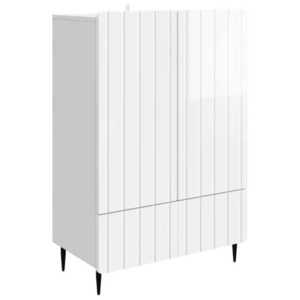 vidaXL Bufet Alb foarte lucios 66 x 34, 5 x 97 cm Lemn prelucrat imagine