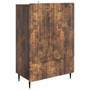 vidaXL Bufet cu sertar Stejar fumuriu 66 x 34, 5 x 97 cm Lemn prelucrat imagine