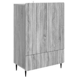 vidaXL Bufet cu sertar Sonoma gri 66 x 34, 5 x 97 cm Lemn prelucrat imagine