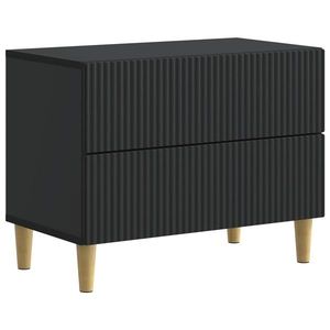 vidaXL Dulap de noapte Negru 62 x 34, 5 x 48 cm Lemn prelucrat imagine