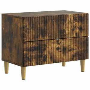 vidaXL Dulap de noapte Stejar fumuriu 62 x 34, 5 x 48 cm Lemn prelucrat imagine