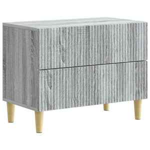vidaXL Dulap de noapte Sonoma gri 62 x 34, 5 x 48 cm Lemn prelucrat imagine