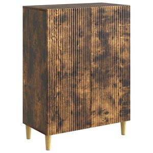 vidaXL Bufet Stejar fumuriu 66 x 34, 5 x 90 cm Lemn prelucrat imagine