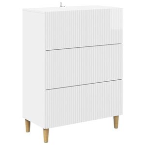 vidaXL Dulap cu sertare Alb foarte lucios 66 x 34, 5 x 90 cm imagine