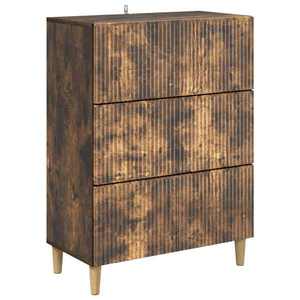 vidaXL Dulap cu sertare Stejar fumuriu 66 x 34, 5 x 90 cm imagine