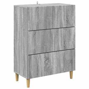 vidaXL Dulap cu sertare Sonoma gri 66 x 34, 5 x 90 cm Lemn prelucrat imagine