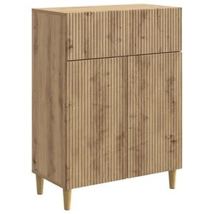 vidaXL Bufet Stejar Artizanal 66 x 34, 5 x 90 cm Lemn prelucrat imagine