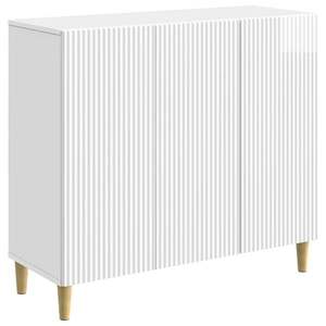 vidaXL Bufet Alb foarte lucios 89 x 34, 5 x 80 cm Lemn prelucrat imagine