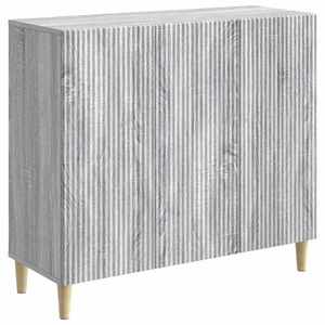 vidaXL Bufet Sonoma gri 89 x 34, 5 x 80 cm Lemn prelucrat imagine