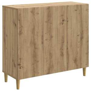 vidaXL Bufet Stejar Artizanal 89 x 34, 5 x 80 cm Lemn prelucrat imagine