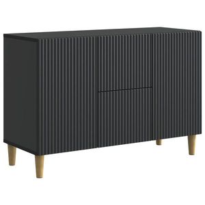 vidaXL Bufet cu sertar Negru 89 x 34, 5 x 60 cm Lemn prelucrat imagine