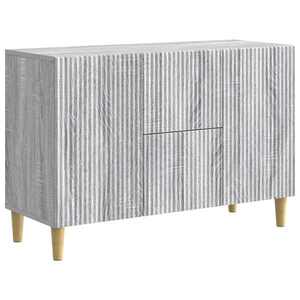 vidaXL Bufet cu sertar Sonoma gri 89 x 34, 5 x 60 cm Lemn prelucrat imagine