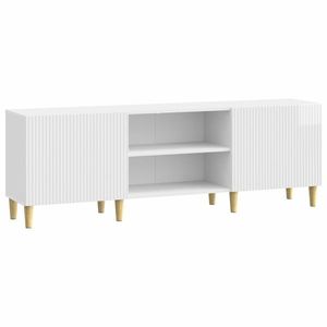 vidaXL Cabinet TV Alb foarte lucios 150 x 31 x 50 cm Lemn prelucrat imagine