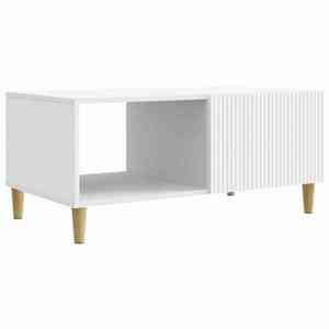 vidaXL Masă de cafea Alb 90 x 50 x 40 cm Lemn prelucrat imagine