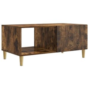 vidaXL Masă de cafea Stejar fumuriu 90 x 50 x 40 cm Lemn prelucrat imagine