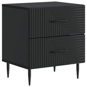 vidaXL Dulap de noapte Negru 43 x 34, 5 x 47, 5 cm Lemn prelucrat imagine
