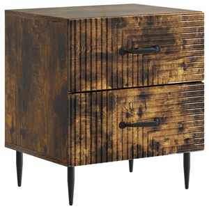vidaXL Dulap de noapte cu sertar Stejar fumuriu 43 x 34, 5 x 47, 5 cm imagine