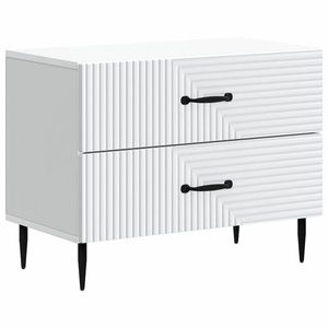 vidaXL Dulap de noapte Alb 62 x 34, 5 x 47, 5 cm Lemn prelucrat imagine