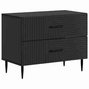 vidaXL Dulap de noapte Negru 62 x 34, 5 x 47, 5 cm Lemn prelucrat imagine
