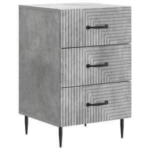 vidaXL Dulap de noapte Gri Beton 43 x 41 x 66, 5 cm Lemn prelucrat imagine