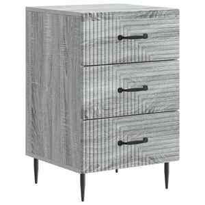 vidaXL Dulap de noapte Sonoma gri 43 x 41 x 66, 5 cm Lemn prelucrat imagine